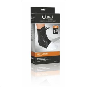 Medline CURAD Lace Up Ankle Splints Black Small ORT27500SDH