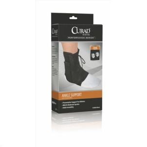 Medline CURAD Lace Up Ankle Splints Black Small ORT27600SD