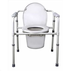 Medline Folding Steel Commode MDS89664FR