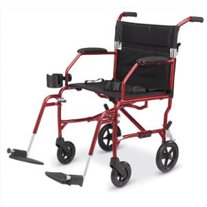 Medline Freedom Transport Chairs Red MDS808200SLRR