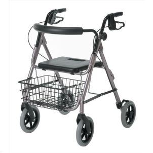 Medline Guardian Deluxe Rollators with 8" Wheels Red G07887R