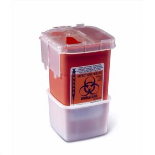 Medline Phlebotomy Biohazard Sharps Containers Red 1.000 MDS705110