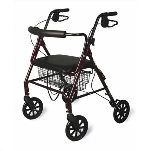 Medline Standard Bariatric Heavy Duty Rollator Burgundy MDS86800XW