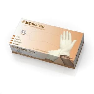 MediGuard Non-Sterile Powdered Latex Exam Gloves Beige X-Large