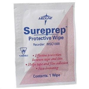 Box of 50 Medline Sureprep Skin Protectant Wipe MSC1500Z