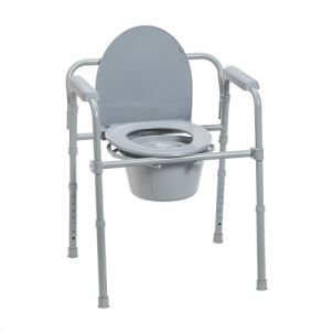 Drive Medical Folding Steel Bedside Commode