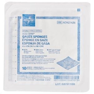 Case of 1280 Medline Woven Sterile Gauze Sponges NON21426