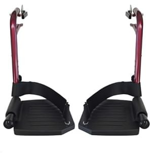 Nova Foot Rests For Transport Chair Models 327r, 329r, 330r CH-31924, Red