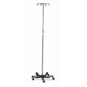 Pair of Medline Alumunim Five Leg IV Pole MDS80500