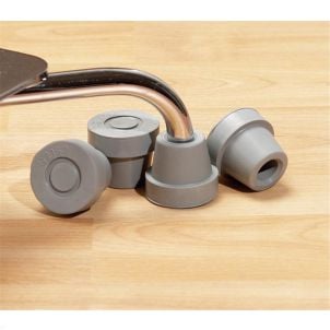 Pair of Medline Quad Cane Tips Gray G02172