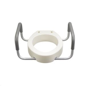 Drive Premium Elongated Toilet Seat Riser with Removable Arms, 3.5" Riser