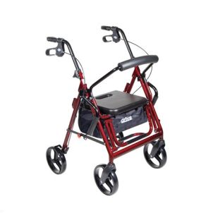 Drive Red Duet Transport Wheelchair Walker Rollator