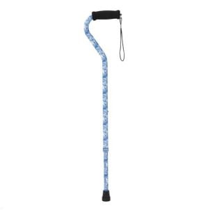 Drive Foam Grip Offset Handle Walking Cane, Swirl