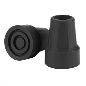 Drive Crutch Tips, 7/8", Black, 1 Pair