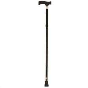 Black Aluminum Adjustable Folding Cane - Roscoe Medical