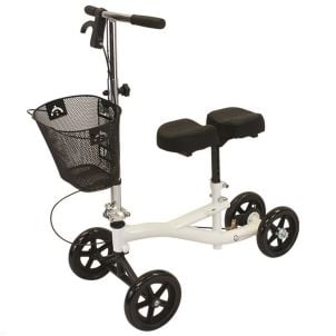 White Steel Knee Scooter - Roscoe Medical