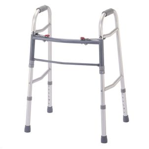 Grey Aluminum Two Button Walkers - Roscoe Medical