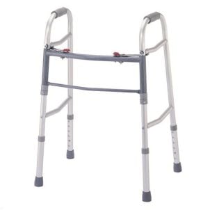 Grey Aluminum Two Button Walkers - Roscoe Medical