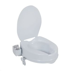 PreserveTech Raised Toilet Seat with Bidet (warm & ambient temp) by Drive Medical, RTL12C006-WH