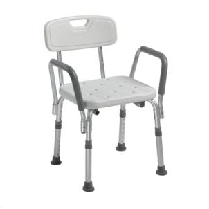 Knock Down Bath Bench with Back and Padded Arms | Drive Medical