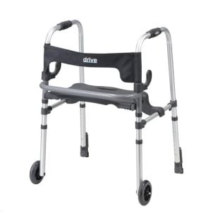 Clever Lite LS Walker Rollator Seat Push Down Brakes Drive Medical 