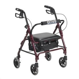 Junior Rollator Padded Seat Red Drive Medical 