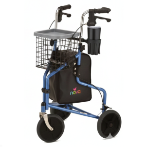 TRAVELER 3 WHEEL ROLLING WALKER - BLUE by Nova (Default)