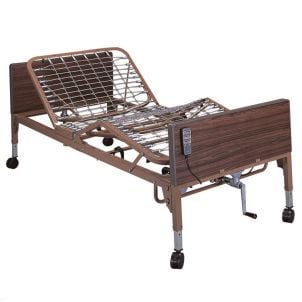 Brown Steel Semi-Electric Bed - Roscoe Medical
