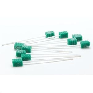 Set of 100 DenTips Oral Swabsticks Green MDS096504H