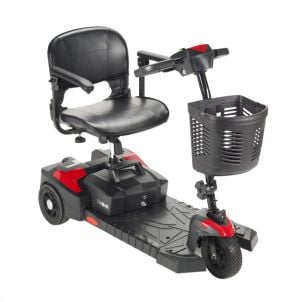 Scout 3 Wheel Compact Travel Power Scooter, Red | Drive Medical