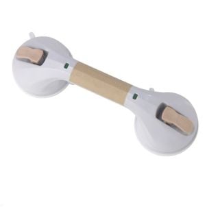 Drive Suction Cup Grab Bar, 12", White and Beige