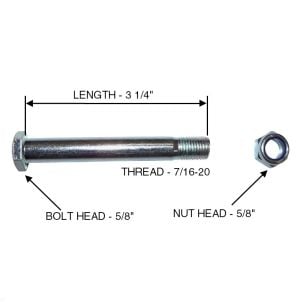 Front Axle Bolt Chrome Cruiser Sentra Wheelchairs Drive Medical STDS8M4631