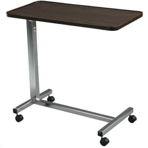 Non Tilt Top Chrome Overbed Table by Drive Medical