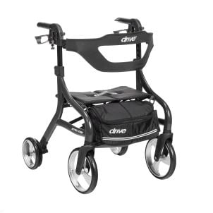 Nitro Sprint Rollator Rolling Walker, Hemi Height, Black by Drive Medical 102662BK-H