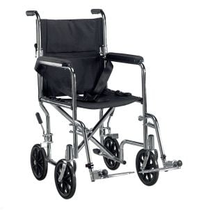Go Cart Light Weight Steel Transport Wheelchair Swing Away Foot 