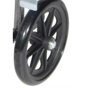Lightweight Steel Transport Wheelchair, Fixed Full Arms, 19" Seat - Hub cap STDS4S3603 