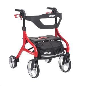 Nitro Sprint Rollator Rolling Walker, Hemi Height, Red by Drive Medical 102662RD-H