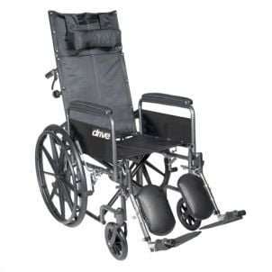 Silver Sport Full-Reclining Wheelchair, 18" Full Arm