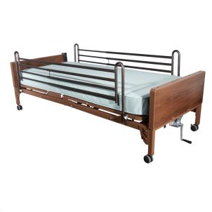 Delta Ultra Light Full Electric Hospital Bed | Full Rails and Mattress 