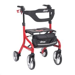 Nitro Sprint Rollator Rolling Walker, Tall, Red by Drive Medical 102662RD-T