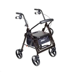 Black Duet Transport Wheelchair Walker Rollator Drive Medical