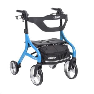 Nitro Sprint Rollator Rolling Walker, Hemi Height, Blue by Drive Medical 102662BL-H
