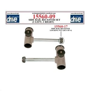 Competitor Bed Nuts For Side Rail Receiver, Set Of 4 Replacement Drive Medical 15560-17