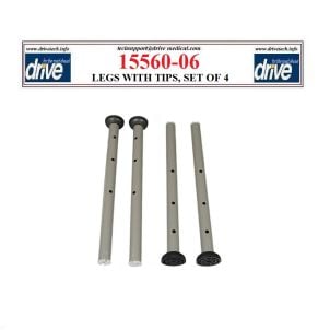 Competitor Bed Leg W/ Tip Set Of 4 Replacement Drive Medical 15560-06