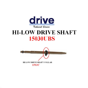 Delta High Low Drive Shaft & Collar Replacement Drive Medical 15030UBS