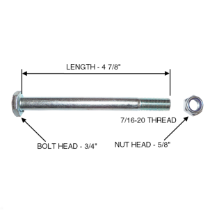 Silver Sport 1 Replacement Rear Axle Bolt with Detachable Arms Drive Medical STDS3J4626