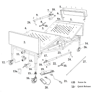 Bariatric Head & Footboard Replacement Drive Medical 15307