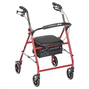 Rollator Walker 6" Wheels Red Drive Medical r800bk
