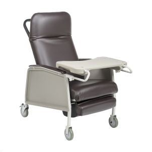3 Position Heavy Duty Bariatric Geri Chair Recliner, Chocolate by Drive Medical D574EW-CHOC