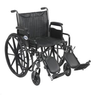 20" Silver Sport 2 Wheelchair Detachable Desk Arms Drive Medical